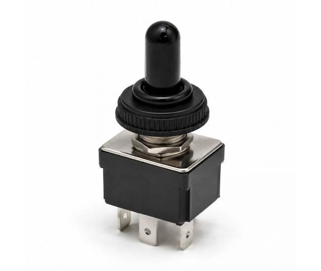 Capac de Protectie Negru pentru Intrerupator cu Maneta, cu Filet Metalic