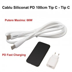 Cablu de Date Siliconat Tip C / PD-PD 100cm CA-8985 Cablu de Date Siliconat Tip C / PD-PD 100cm CA-8985