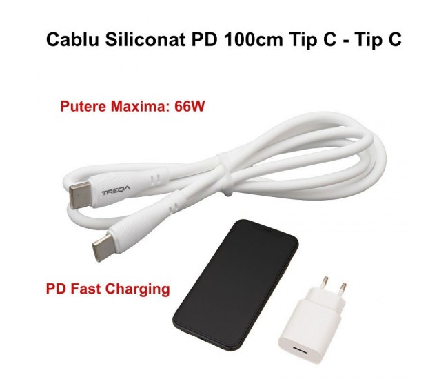 Cablu de Date Siliconat Tip C / PD-PD 100cm CA-8985