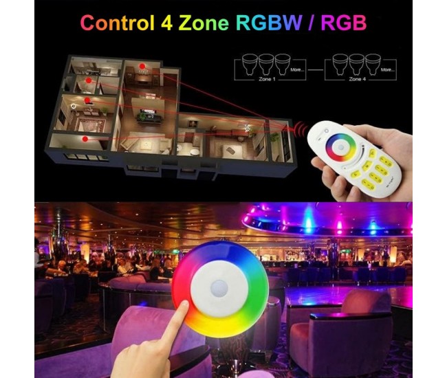 Telecomanda Controller 4 Zone Led RGBW / RGB - 2,4Ghz