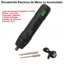 Surubelnita Electrica cu Acumulator 3,6V si Cuplu Reglabil 5 Trepte / NO-25EB Surubelnita Electrica cu Acumulator 3,6V si Cuplu Reglabil 5 Trepte / NO-25EB