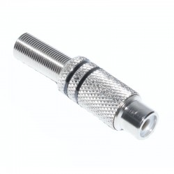 Mufa RCA Metal Mama Negru Mufa RCA Metal Mama Negru