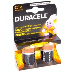 Baterie Alkalina Duracell R14, Marime C, 2buc/set Baterie Alkalina Duracell R14, Marime C, 2buc/set