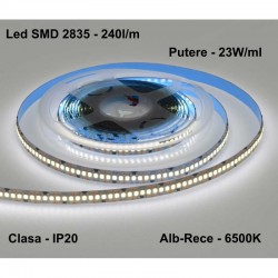Banda Led 12V Interior IP20- 240led/m, Alb-Rece 6500K, Rola/5m Banda Led 12V Interior IP20- 240led/m, Alb-Rece 6500K, Rola/5m