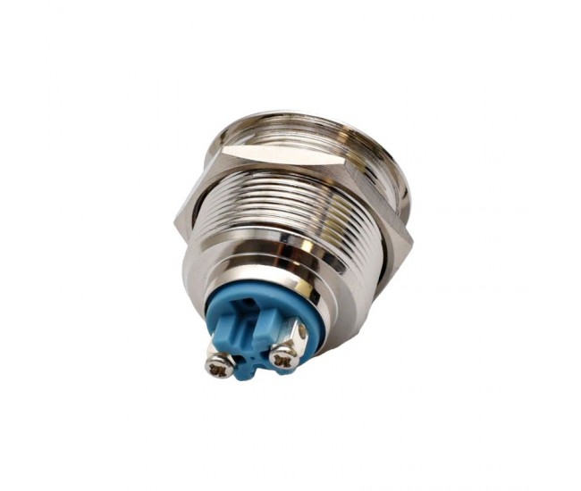 Intrerupator Push Metalic 22mm cu Retinere