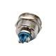 Intrerupator Push Metalic 22mm cu Retinere