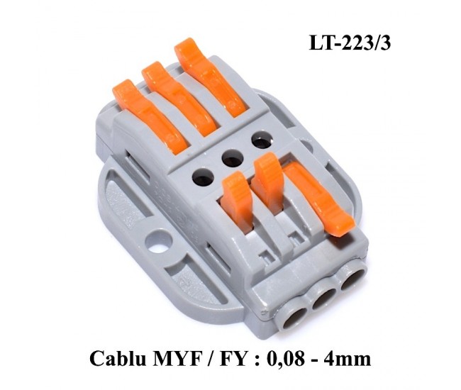 Conector Doza 3-3 pentru Cablu, LT-223/3