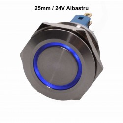 Push Buton 25mm/24V Led Albastru Push Buton 25mm/24V Led Albastru