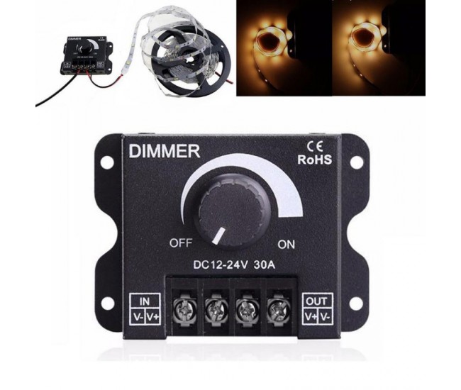 Dimmer Manual Led Monocolor 12V-24V/30A