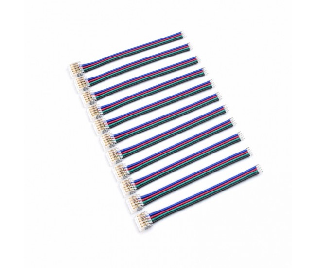Conector Banda LED SMD RGBW 12mm 5 Pini cu Cablu 10cm Set 10 Buc YCA5P-12-1 DALBI