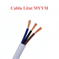 Cablu Electric Litat MYYM Alb 3x1,5mm/100ml Cablu Electric Litat MYYM Alb 3x1,5mm/100ml