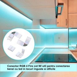 Conector Cot 90˚ Banda RGB 4 Fire Conector Cot 90˚ Banda RGB 4 Fire