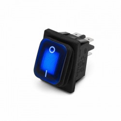 Intrerupator IRS KCD4 16A 250V cu Membrana Cauciuc si Lumina Albastra DALBI