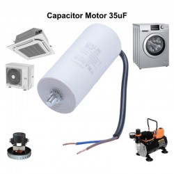 Condensator Motor cu Surub si Fire - 35uf / 450V Condensator Motor cu Surub si Fire - 35uf / 450V