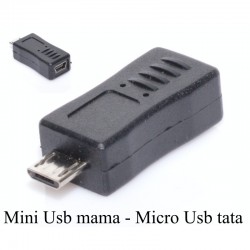Adaptor Micro USB tata la Mini USB mama Adaptor Micro USB tata la Mini USB mama