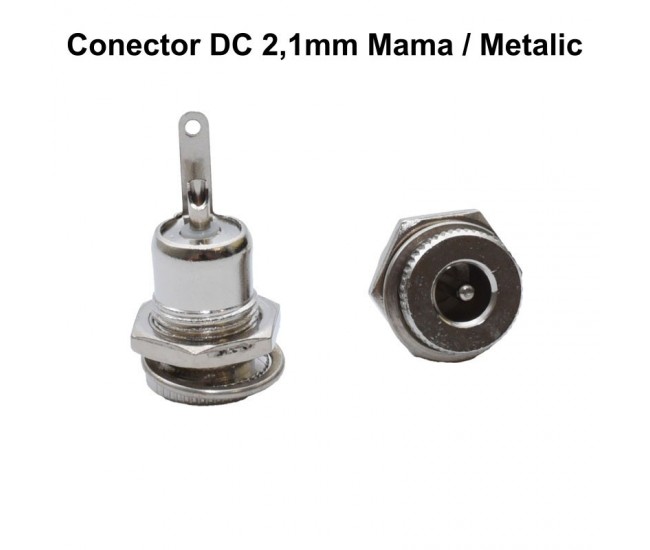 Mufa de Alimentare DC 2,1mm Mama de Metal / Aplicata