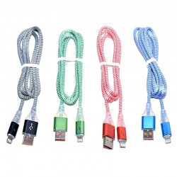 Cablu Panzat USB tata la Mufa Iphone (Lighting) cu Led D8-32I Cablu Panzat USB tata la Mufa Iphone (Lighting) cu Led D8-32I