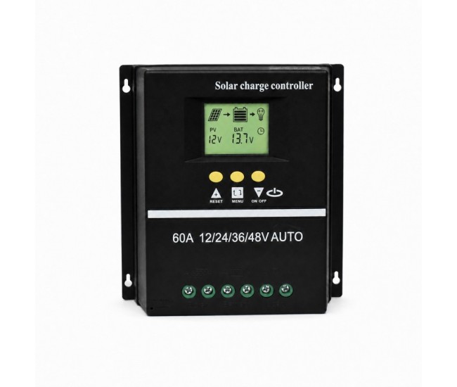 Controler Incarcare Solara PWM 60A, 12/24/36/48V Auto, LCD si 2 USB, DALBI