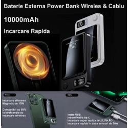Baterie Externa 22,5W Fast Wireless / Power-Bank 10000mAh Baterie Externa 22,5W Fast Wireless / Power-Bank 10000mAh