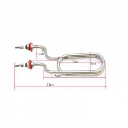 Rezistenta Tip L Nichelata Indoita 1500W Rezistenta Tip L Nichelata Indoita 1500W