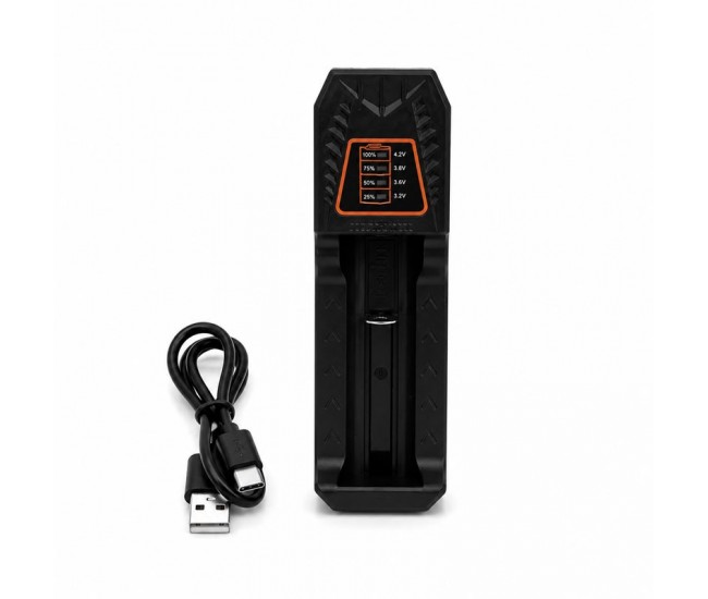 Incarcator Universal pentru Acumulatori Li-ion 1 Slot 18650 USB Type-C DALBI