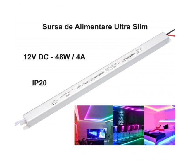 Sursa de Alimentare Ultra Slim 12V-48W / 4A