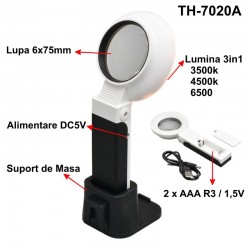 Lupa de Marit 16x50mm cu Lumina, Suport si Alimentare / TH-7020A