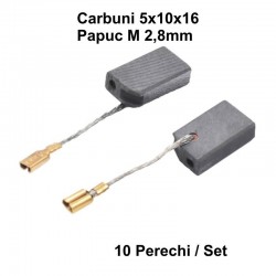 Perii Colectoare Carbuni 5x10x16 / Papuc 2,8mm - 10Set/Punga Perii Colectoare Carbuni 5x10x16 / Papuc 2,8mm - 10Set/Punga