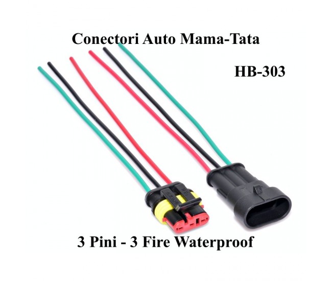 Conectori Auto 3 Fire Waterproof, HB-303