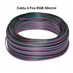 Cablu Alimentare Led RGB 4 Fire, 50m/Rola Cablu Alimentare Led RGB 4 Fire, 50m/Rola