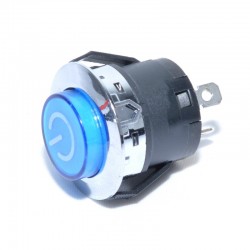 Push Buton Albastru 22x32mm cu Retinere 24V - 20A Push Buton Albastru 22x32mm cu Retinere 24V - 20A