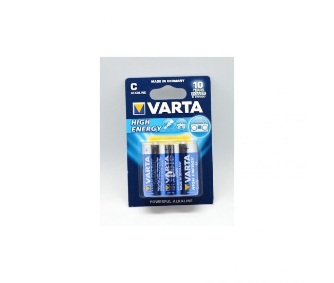 Baterie Alkalina Varta High-Energy R14 C, 2buc/set