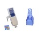 Mufa RJ45 CAT 7 - S/FTP Metalica Albastru / Fara Sertizare
