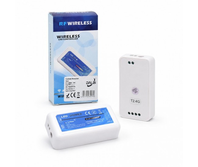 Dimmer LED Wireless RF 2.4G 12V-24V pentru Banda LED Monocolor DALBI