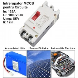 Intrerupator de Circuit Solar MCCB 2P-125A / 1000V DC Intrerupator de Circuit Solar MCCB 2P-125A / 1000V DC