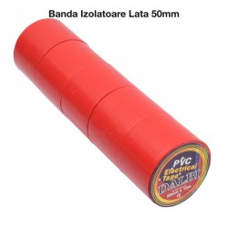 Banda Izolatoare Rosie din Pvc 50mm x 15m 5Buc/Set Banda Izolatoare Rosie din Pvc 50mm x 15m 5Buc/Set