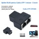 Adaptor Spliter RJ45 UTP mama - 2 mama Negru CAT5/6 - spliter retea Ethernet