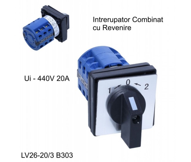 Comutator Rotativ 3 Came 1-0-2 / 20A  - B303/3 - Revenire