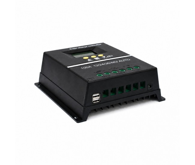 Controler Incarcare Solara PWM 100A, 12/24/36/48V Auto, LCD si 2 USB, DALBI