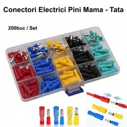 Papuci Electrici tip Pini Terminali Mama - Tata, 200buc / Set Papuci Electrici tip Pini Terminali Mama - Tata, 200buc / Set