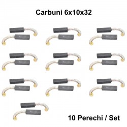Perii Colectoare Carbuni 6x10x32 cu Arc - o / 10Set/Punga Perii Colectoare Carbuni 6x10x32 cu Arc - o / 10Set/Punga