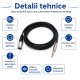 Cablu Audio XLR Tata la Jack 6.3mm Stereo Profesional 10m DALBI
