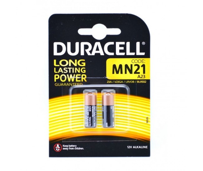 Baterie Alkalina Duracell A23-12V MN21 2buc/set