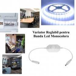 Dimmer Variator Alb cu Mufa DC 2,1mm Dimmer Variator Alb cu Mufa DC 2,1mm