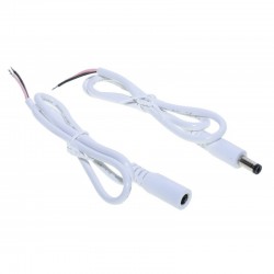 Cablu Alb DC 2,1mm, Set Mama-Tata Cablu Alb DC 2,1mm, Set Mama-Tata