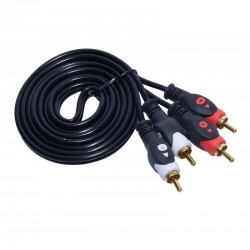 Cablu 2RCA Tata-2RCA Tata, Roșu/Negru 1,5m Q Cablu 2RCA Tata-2RCA Tata, Roșu/Negru 1,5m Q