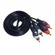 Cablu 2RCA Tata-2RCA Tata, Roșu/Negru 1,5m Q