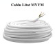 Cablu Electric Litat MYYM Alb 3x2,5mm/100ml