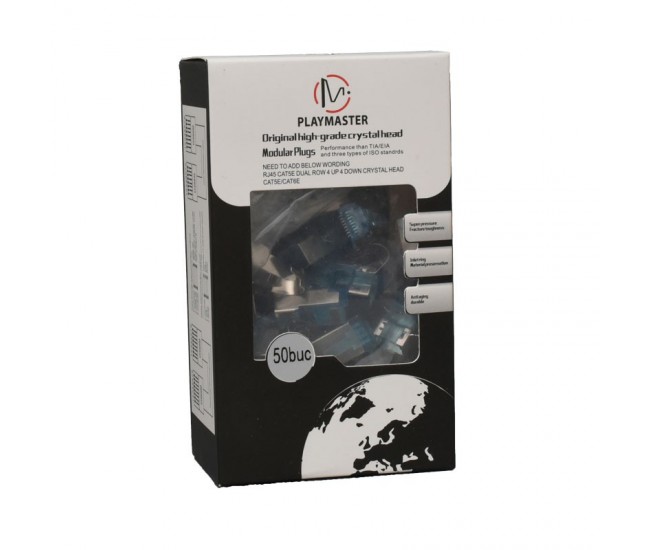 Mufa RJ45 S/FTP CAT 7 Albastru cu Ecranare Metalica - 50Buc/Set