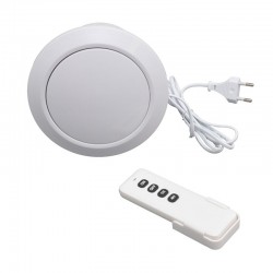 Ventilator Rotund de Baie A125 - 15W cu Clapeta Automata si Telecomanda Programatoare - IPX2